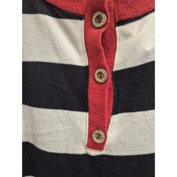 Jade By Jane Striped Long Sleeve Tunic Top 3XL Red & Black With Buttons - Picture 4 of 4